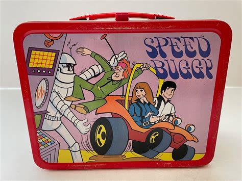 speed buggy metal lunch box|Speed Buggy vintage metal lunchbox with thermos, .